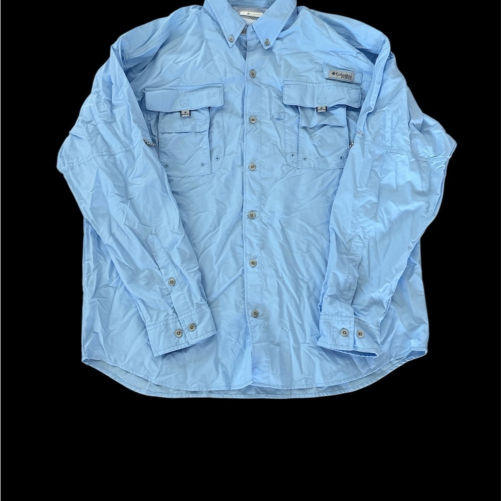 🌞❄️Columbia Blue Casual Button Down Shirt